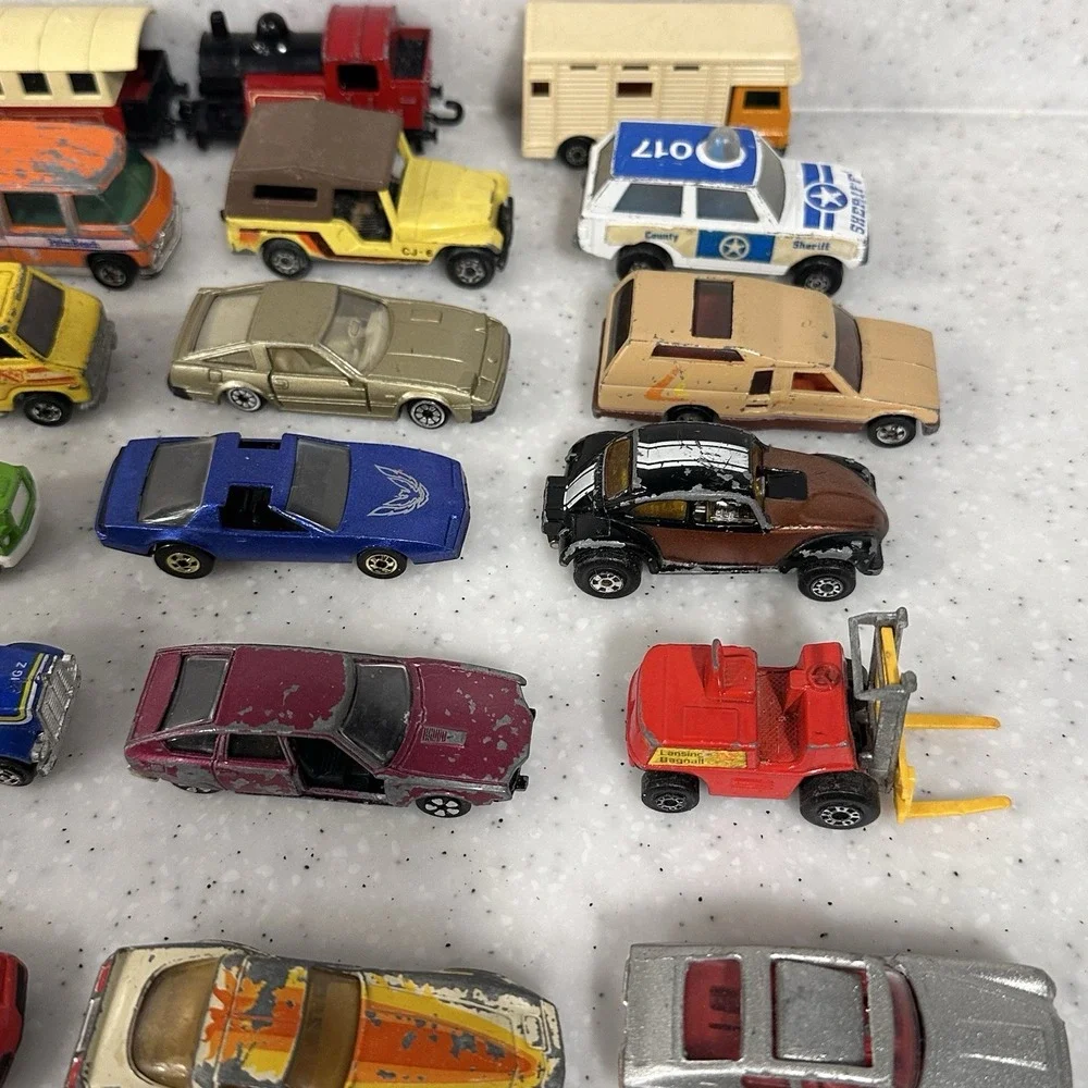 Lot Of 37 Vintage Matchbox Hot Wheels Ertl Cars 70s 80s Classic Metal Diecast